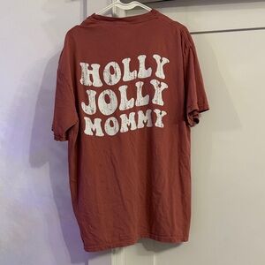 Hubs & Hers Holly Jolly Mommy distressed fun T-Shirt size XL